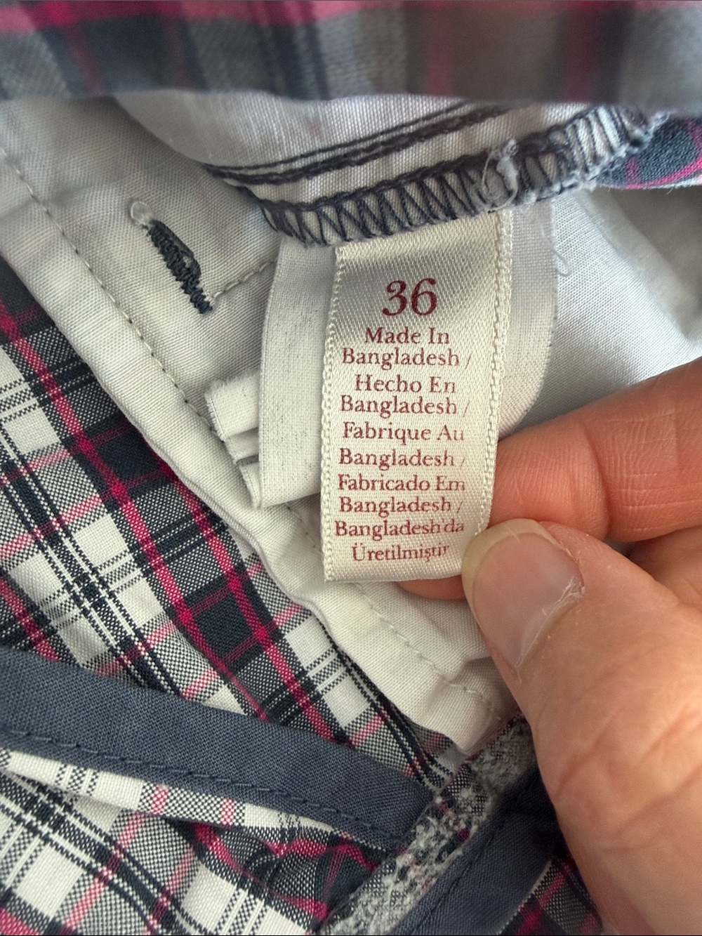 Plaid Men’s Shorts in Navy and White - An Original Penguin by Munsing Wear - Picture 4 of 4